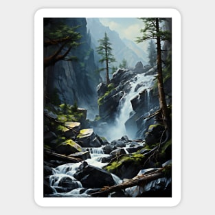 Mountain River Nature Photography Sticker